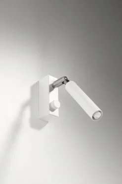 Wandlampe verstellbar Weiß klein Metall zum Lesen