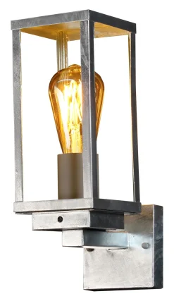 Wandlampe Vintage Aluminium in Zink IP44 E27 B:11 cm