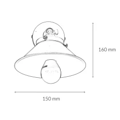 Wandlampe Vintage in Bronze aus echtem Messing