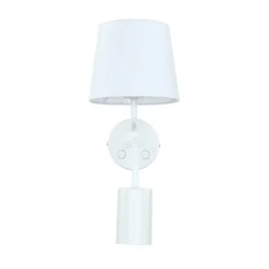 Wandlampe Weiß E27 mit Leselampe verstellbar GU10