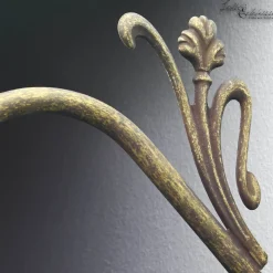 Wandlampe Weiß Floral aus Echt-Messing