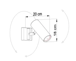 Wandlampe Weiß GU10 verstellbar Modern Wandleuchte