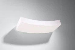 Wandlampe Weiß Keramik 36 cm dekorativ bemalbar 2x G9