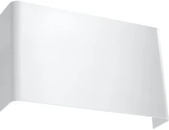 Wandlampe Weiß Metall eckig Modern flach SPURIA