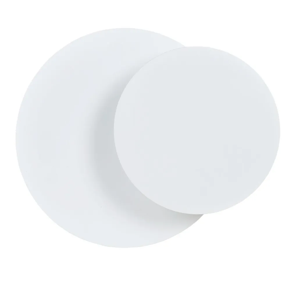 Wandlampe Weiß Metall Holz rund Skandinavisch G9