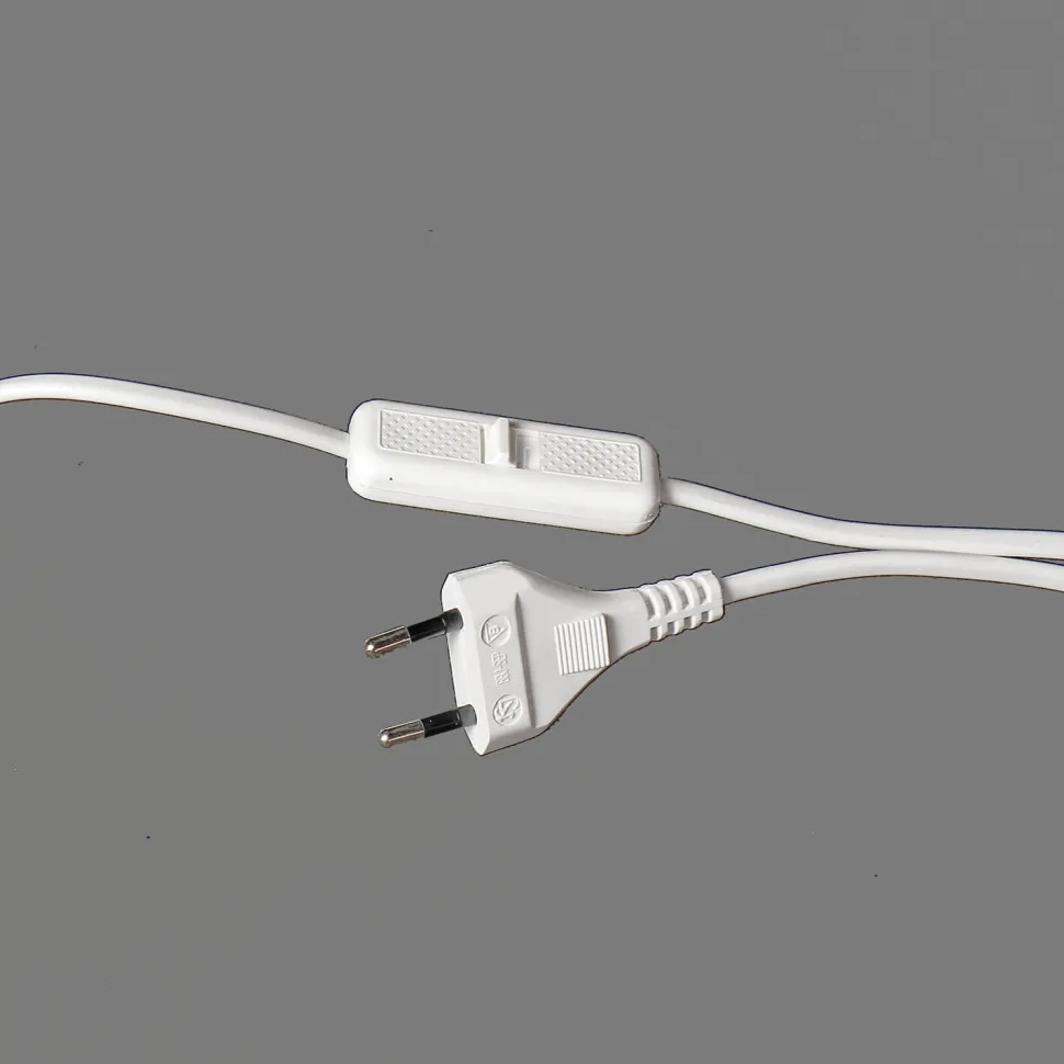 Wandlampe Weiß mit Steckdosenanschluss