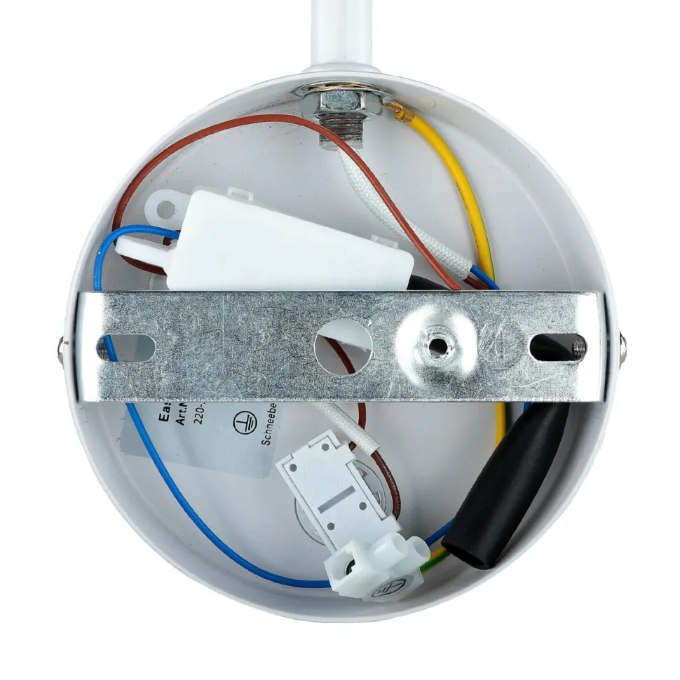 Wandlampe Weiß verstellbar Metall GU10 mit Schalter