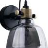 Wandlampe ZERO in Rauch Schwarz Glas Spot Lampe