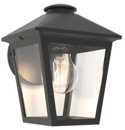 Wandlaterne außen Aluminium Glas E27 IP44 20 cm hoch