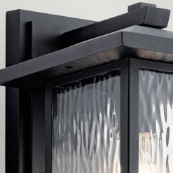 Wandlaterne außen Aluminium Glas E27 IP44 34,2 cm hoch