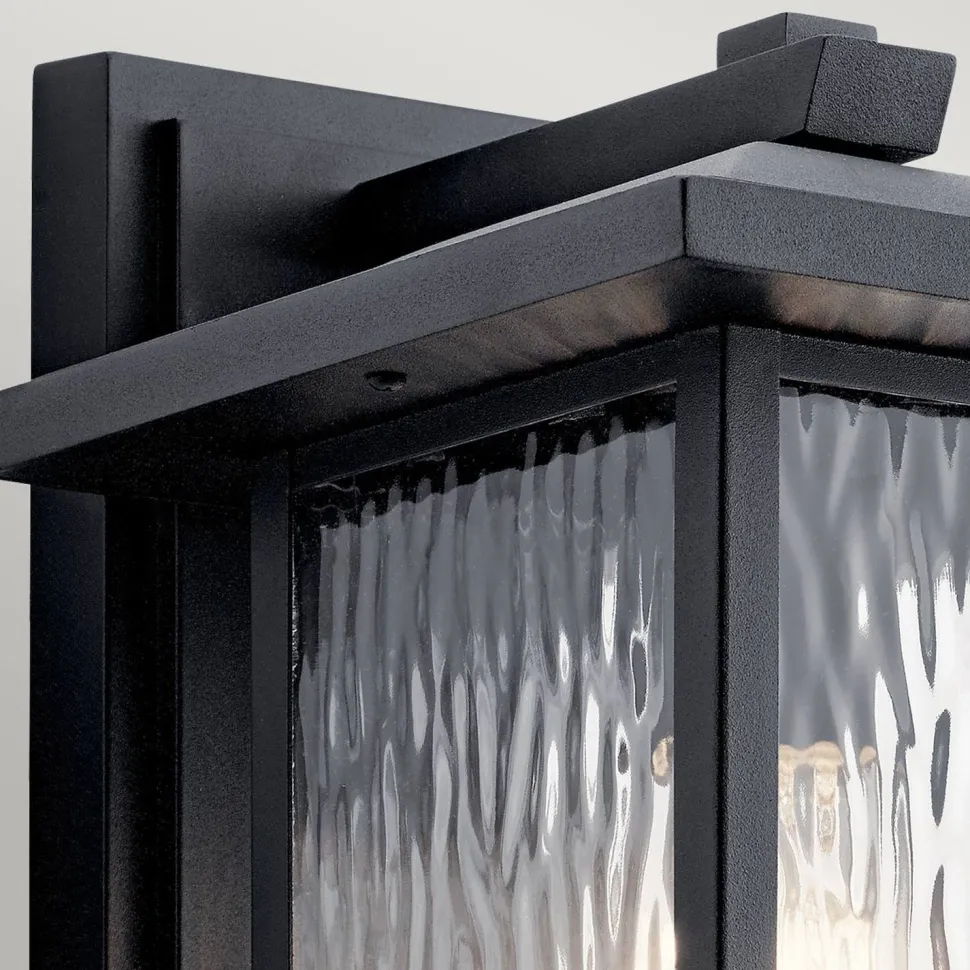 Wandlaterne außen Aluminium Glas E27 IP44 34,2 cm hoch