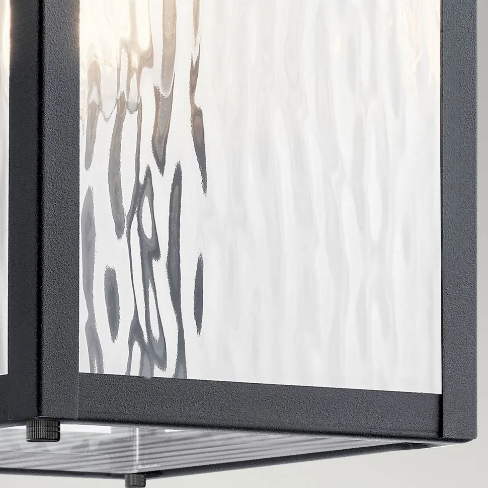 Wandlaterne außen Aluminium Glas E27 IP44 34,2 cm hoch