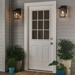 Wandlaterne außen Aluminium Glas E27 IP44 34,2 cm hoch