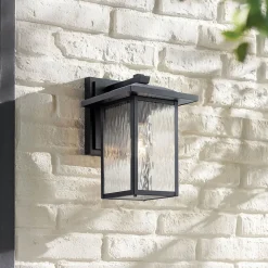 Wandlaterne außen Aluminium Glas E27 IP44 34,2 cm hoch