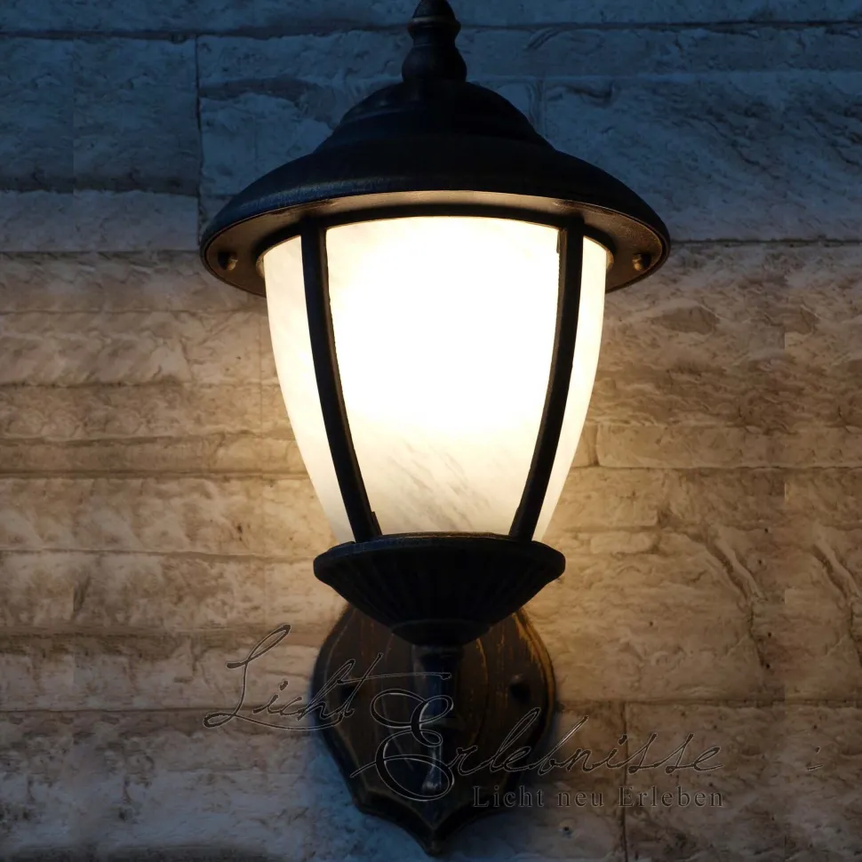 Wandlaterne für Außen Wandleuchte MADRID gold antik