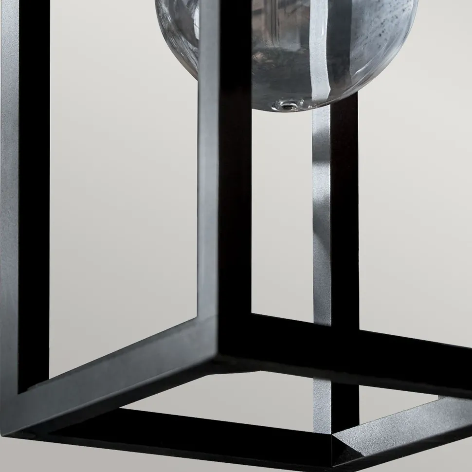 Wandlaterne Schwarz für E27 IP44 45,7 cm hoch Vintage