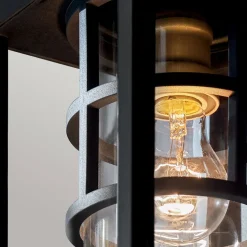 Wandlaterne Schwarz für E27 IP44 45,7 cm hoch Vintage