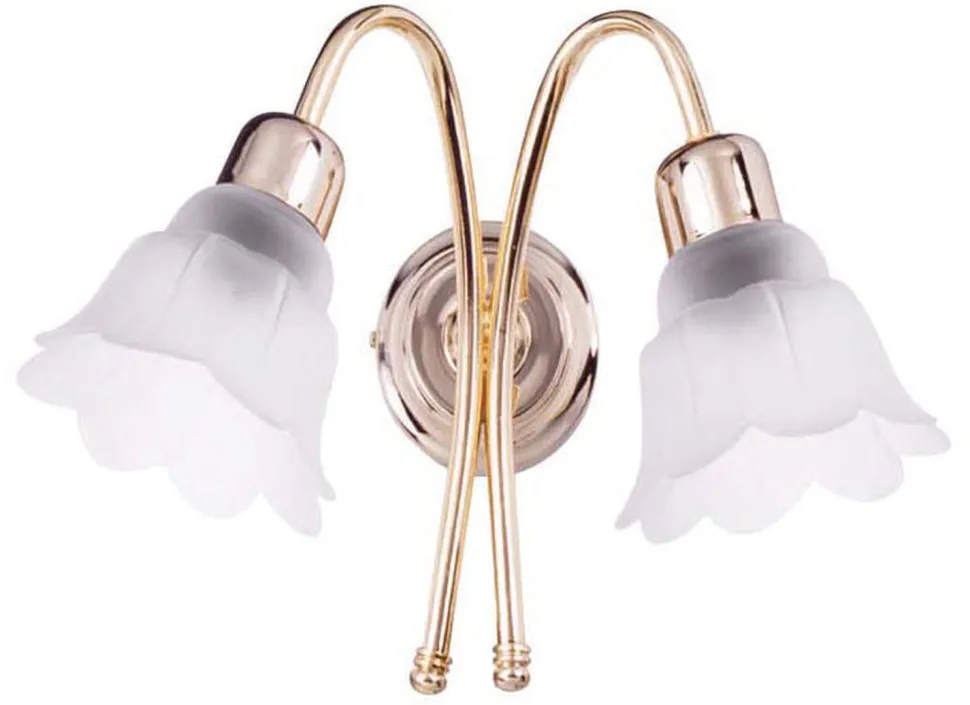 Wandleuchte ALKMENE Messing Glas Klassisch edel