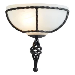 Wandleuchte ANOUK Schwarz B:26cm Rustikal Lampe