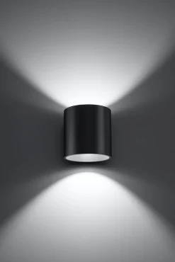 Wandleuchte Anthrazit Metall klein H:10cm rund VALERYA