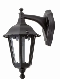 Wandleuchte Außen Aluminium IP44 Schwarz Rustikal