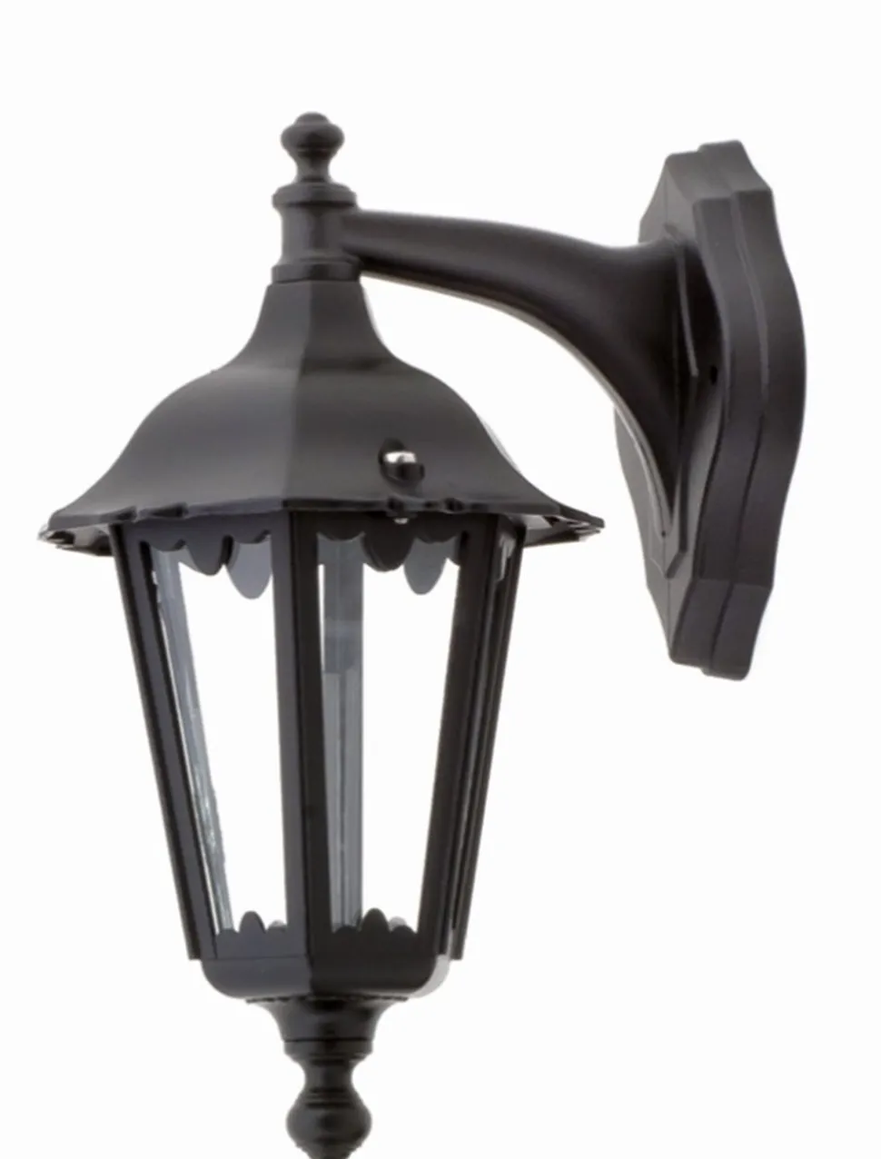 Wandleuchte Außen Aluminium IP44 Schwarz Rustikal