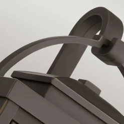 Wandleuchte außen Aluminium Glas H: 37,2 cm IP44 in Bronze