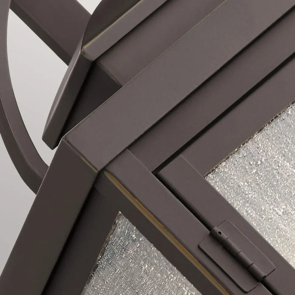 Wandleuchte außen Aluminium Glas H: 37,2 cm IP44 in Bronze