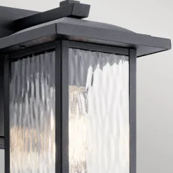 Wandleuchte außen Aluminium Glas E27 IP44 25,8 cm hoch