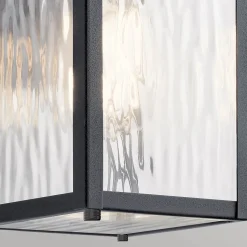 Wandleuchte außen Aluminium Glas E27 IP44 25,8 cm hoch