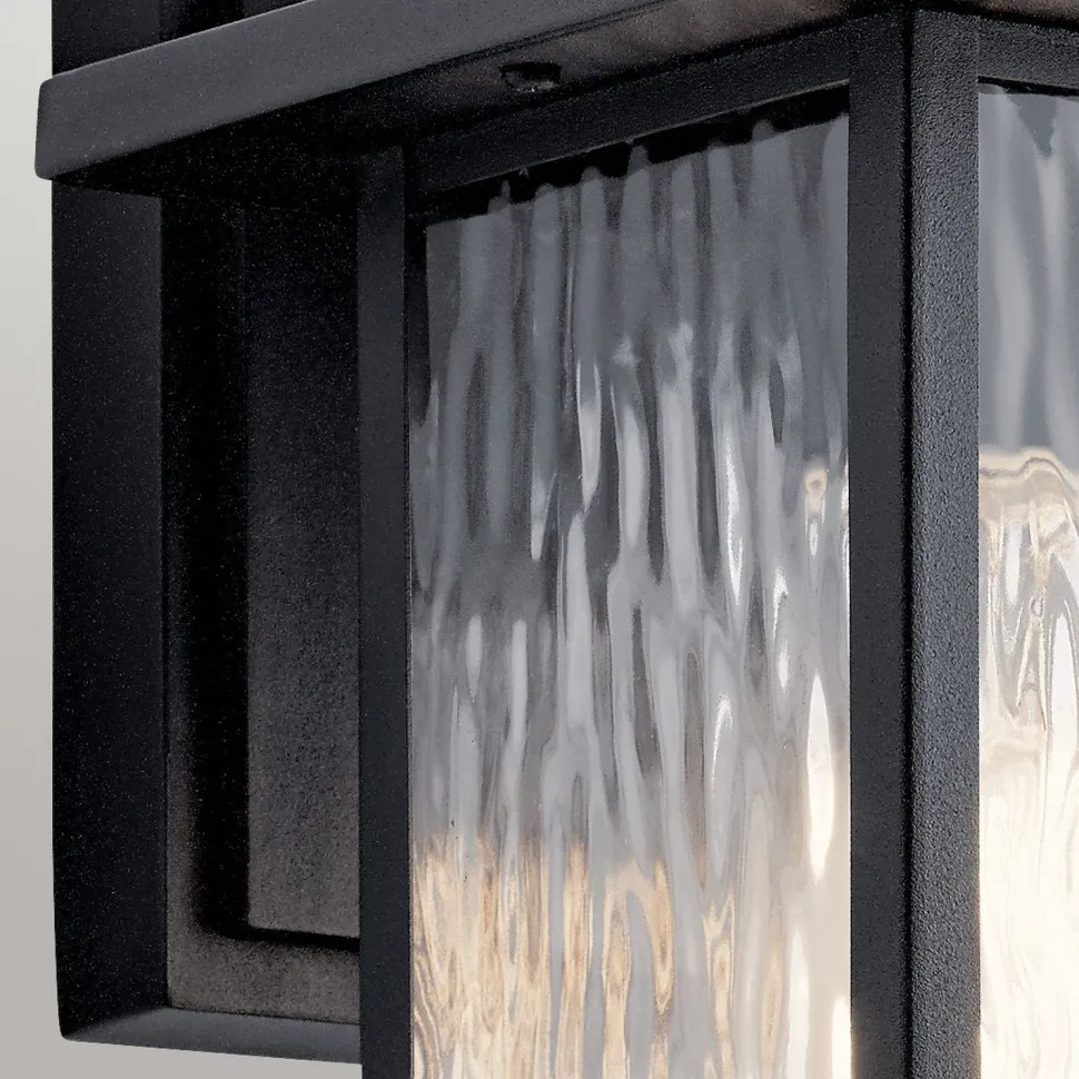 Wandleuchte außen Aluminium Glas E27 IP44 25,8 cm hoch