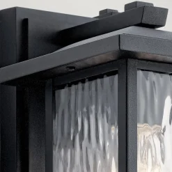 Wandleuchte außen Aluminium Glas E27 IP44 25,8 cm hoch