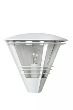 Wandleuchte Außen Aluminium Weiß IP44 E27 T:27 cm