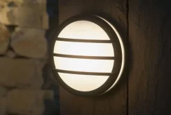 Wandleuchte Außen Aluminium E27 IP54 Ø26 cm blendarm