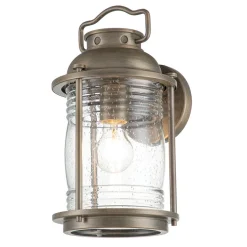 Wandleuchte außen Aluminium Glas 34,6 cm hoch IP44 E27