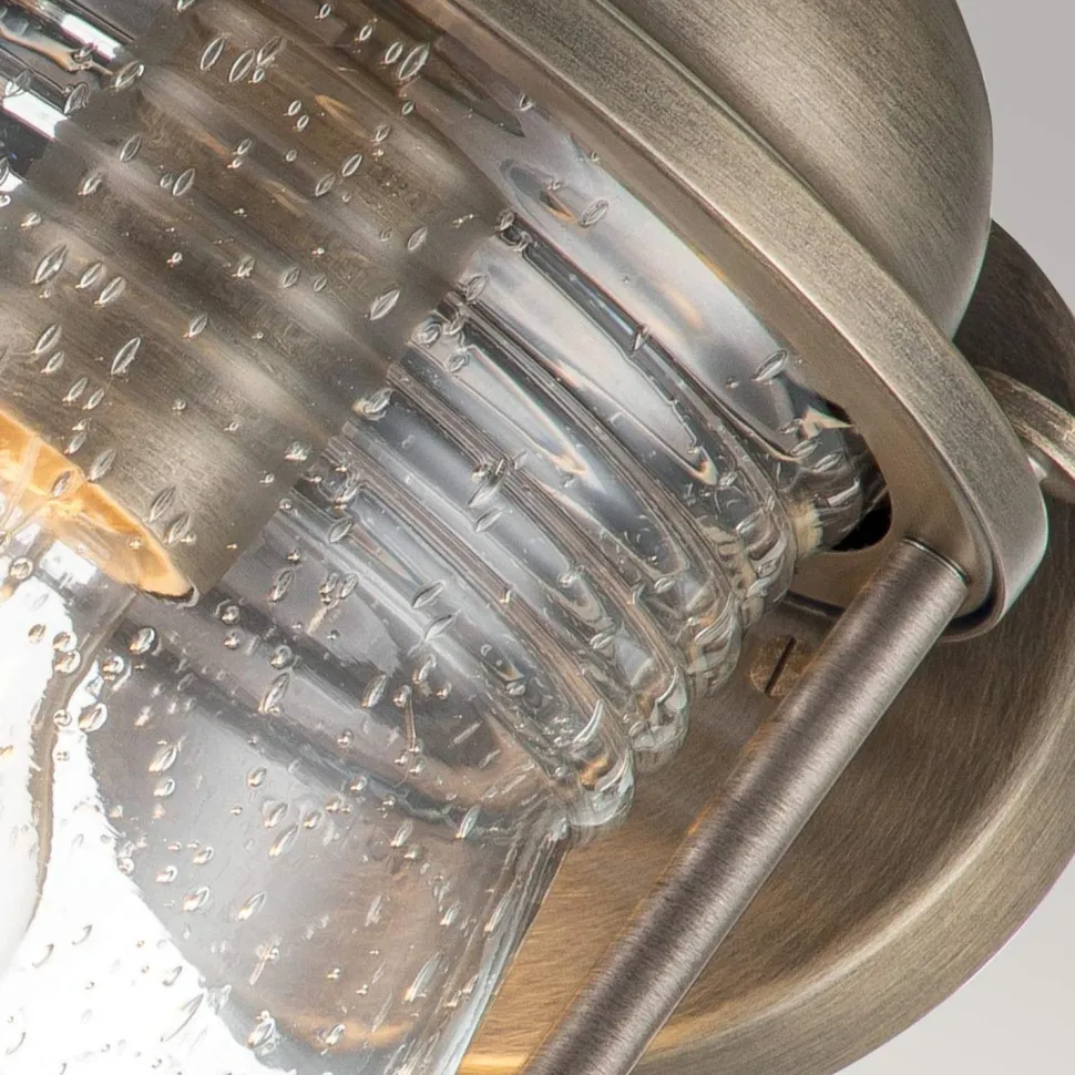 Wandleuchte außen Aluminium Glas 34,6 cm hoch IP44 E27