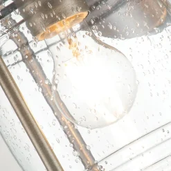 Wandleuchte außen Aluminium Glas 34,6 cm hoch IP44 E27