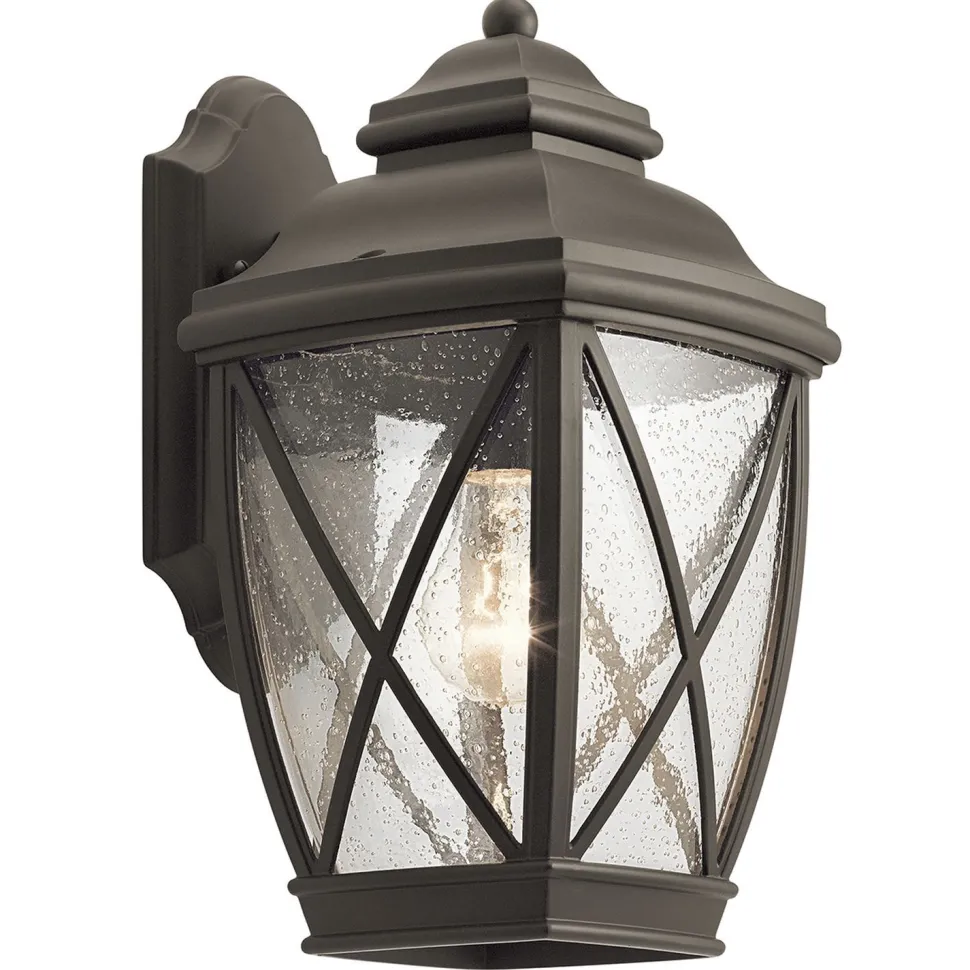 Wandleuchte außen Aluminium Glas Rustikal IP44 NOLDRA