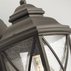 Wandleuchte außen Aluminium Glas Rustikal IP44 NOLDRA