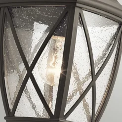 Wandleuchte außen Aluminium Glas Rustikal IP44 NOLDRA