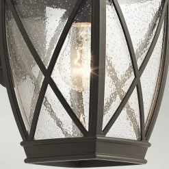 Wandleuchte außen Aluminium Glas Rustikal IP44 NOLDRA