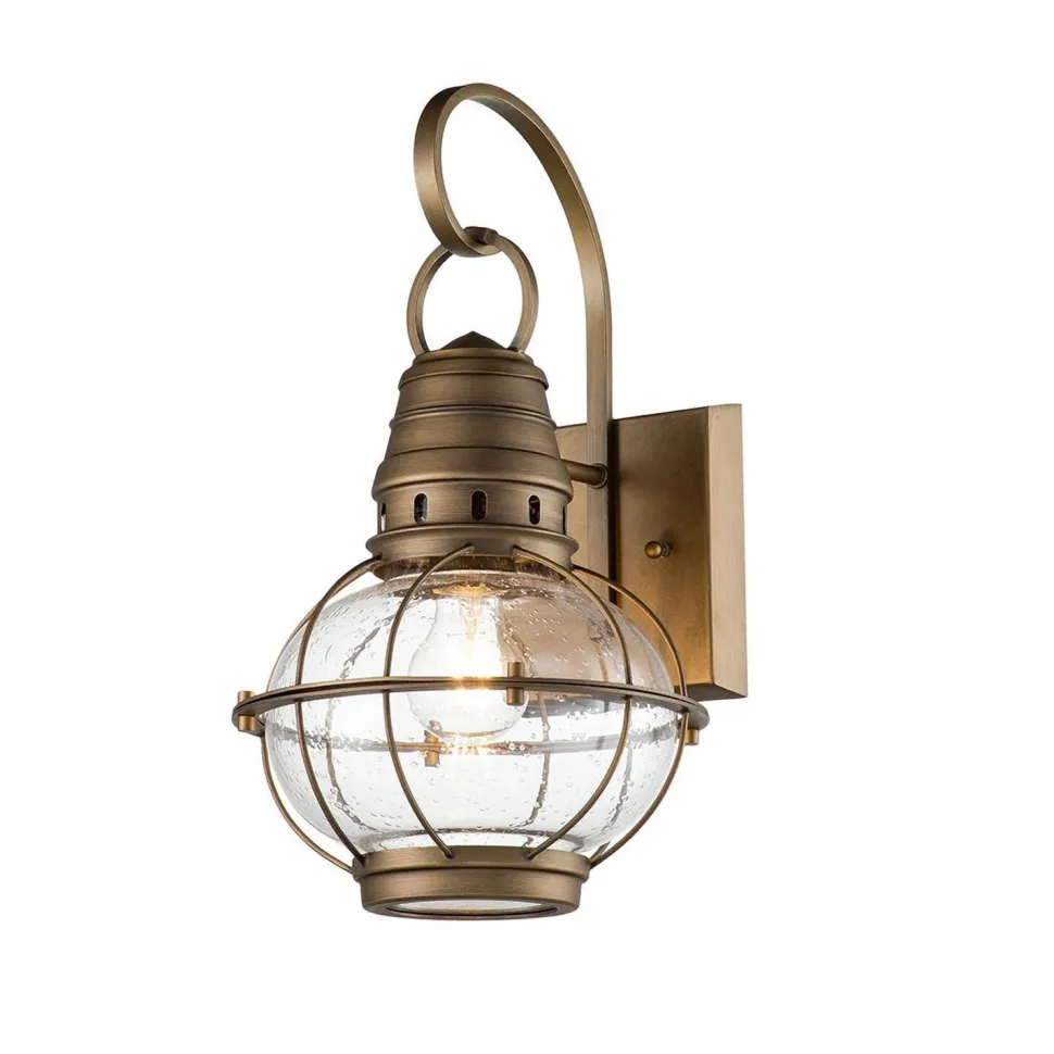 Wandleuchte außen Aluminium Glas H: 40,5 cm IP44 LOUIS