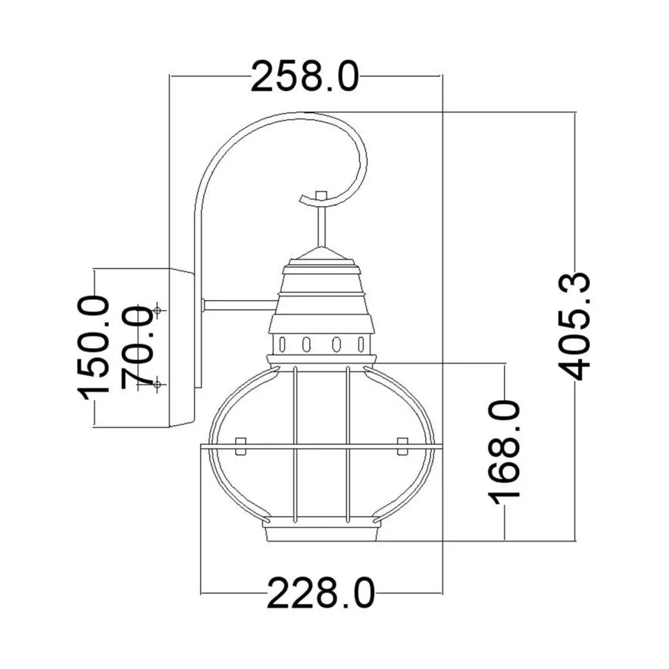 Wandleuchte außen Aluminium Glas H: 40,5 cm IP44 LOUIS