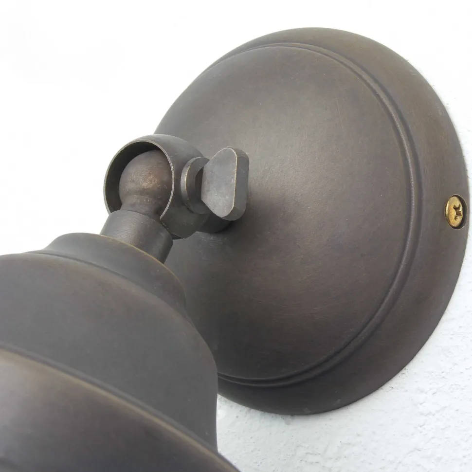 Wandleuchte Außen aus Echt-Messing in Bronze