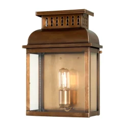 Wandleuchte Außen aus Messing Glas Vintage IP44