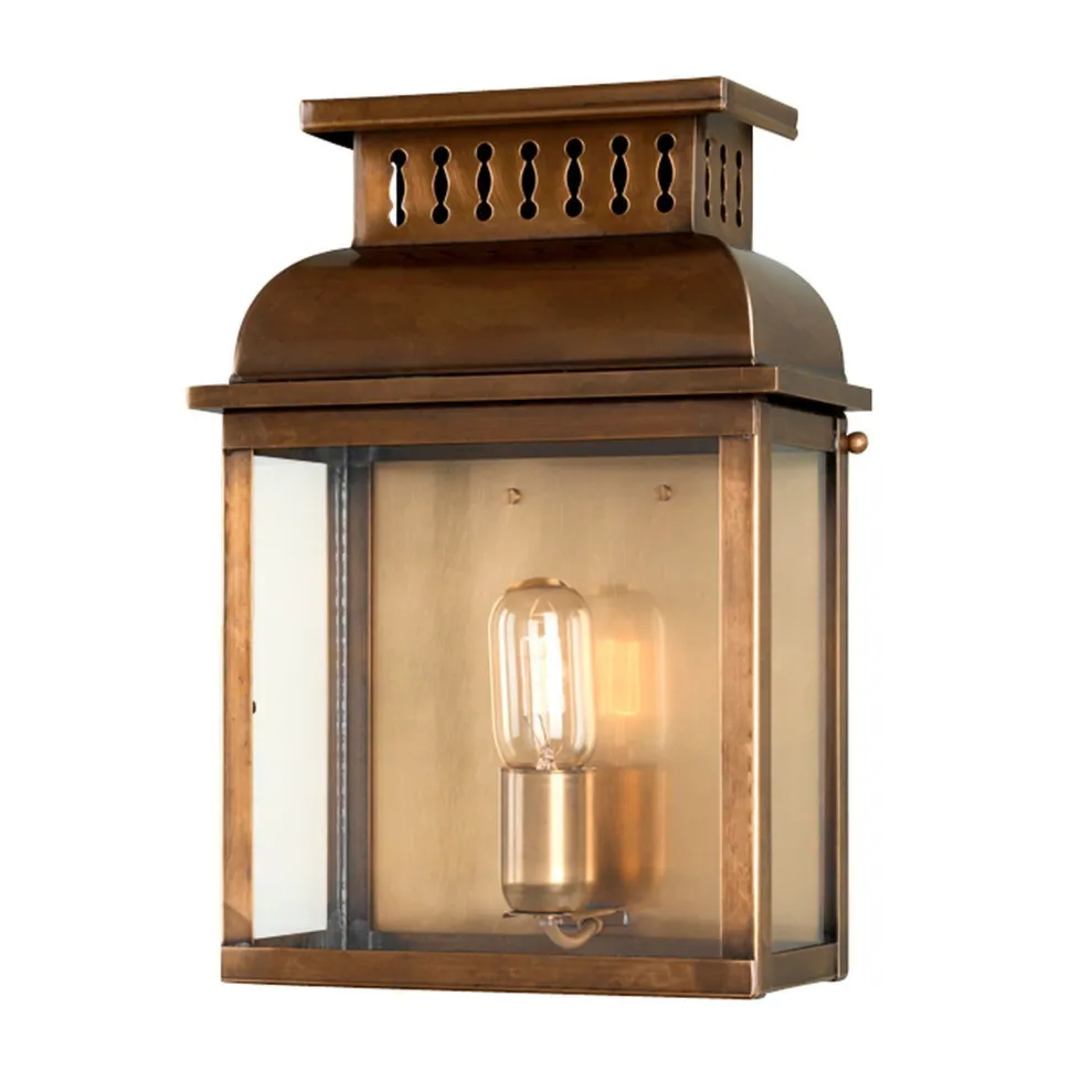 Wandleuchte Außen aus Messing Glas Vintage IP44