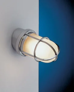 Wandleuchte Außen Chrom aus Messing rostfrei IP44