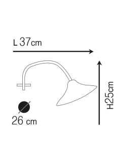 Wandleuchte außen Echt-Messing E27 IP23 B: 26 cm HYLOS