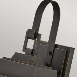 Wandleuchte außen H: 48,8 cm IP44 E27 in Bronze Garten