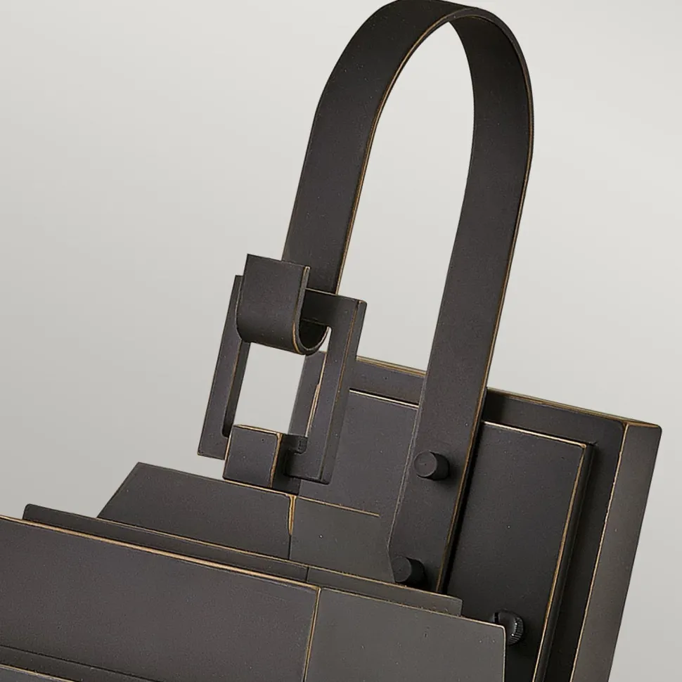 Wandleuchte außen H: 48,8 cm IP44 E27 in Bronze Garten